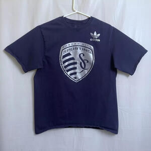 Adidas MLS Sporting Kansas City T-Shirt Men's Large L Blue